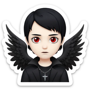 angel vampire paper angels wings emo sticker