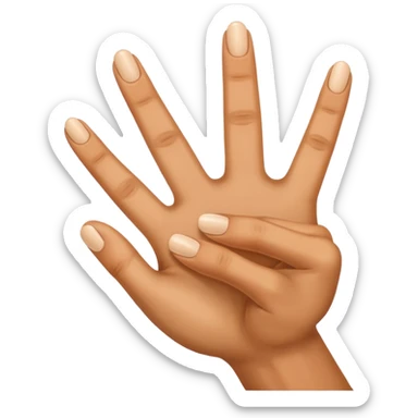 Three fingers up of a hand    sticker