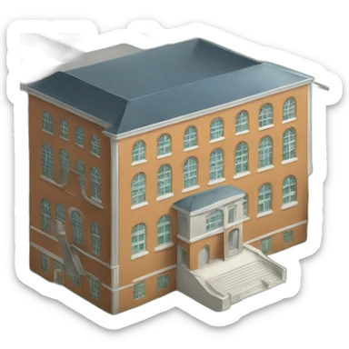 boys school building sticker