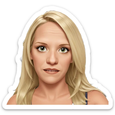 blonde girl in indoor portrait sticker