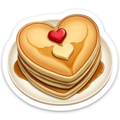 Heart pancakes sticker