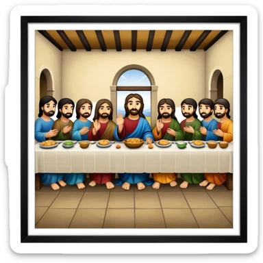 the last supper in painting frame
















 sticker