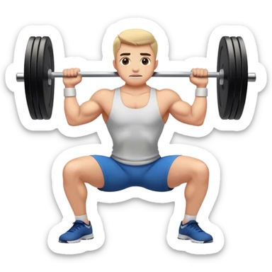 barbell bridge exercise sticker