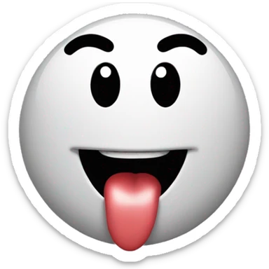 Heart eyes and tongue hanging out of mouth sticker