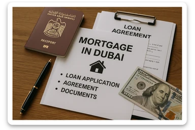 Documents for a mortgage in Dubai sticker