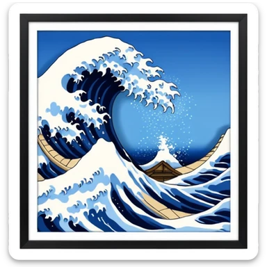 The Great Wave off Kanagawa in painting frame
















 sticker