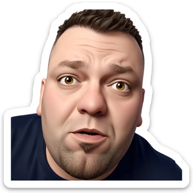 portrait of a bearded boy sticker