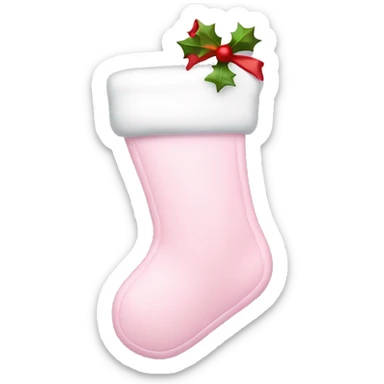  light pink Christmas stocking sticker