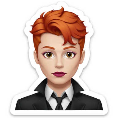 redhead drag king fabulous makeup sticker