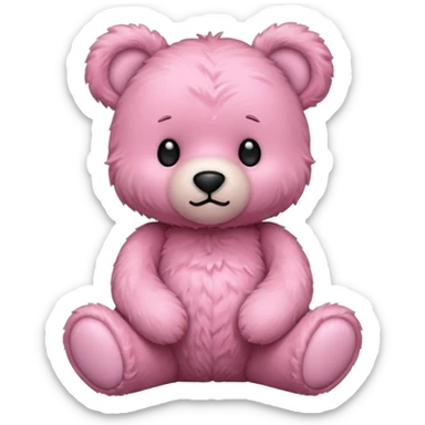 Pink teddy bear sticker