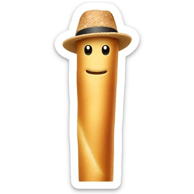 Breadstick wearing a hat  sticker