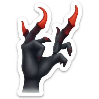Demon hand making devil horns  sticker