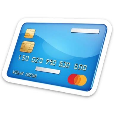 3D style credit card icon, no text sticker