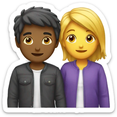 Deux personne qui s’embrassent  sticker