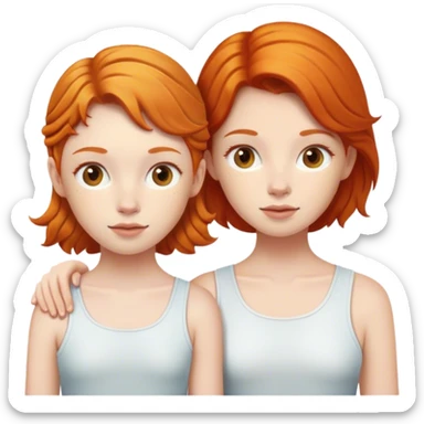 Two ginger twin girls sticker