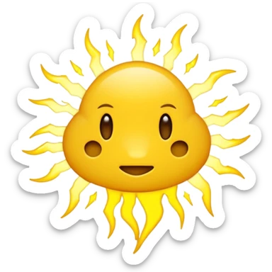 Rayos truenos con cara de molestia  sticker