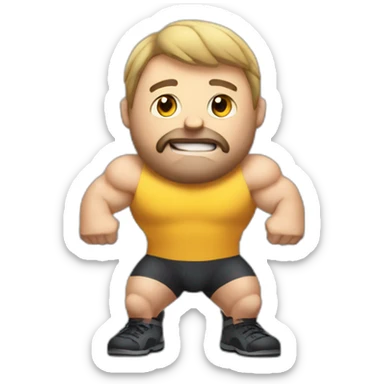 Massive weightlifter, gigacchad sticker