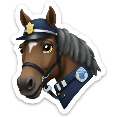 police horse sticker
