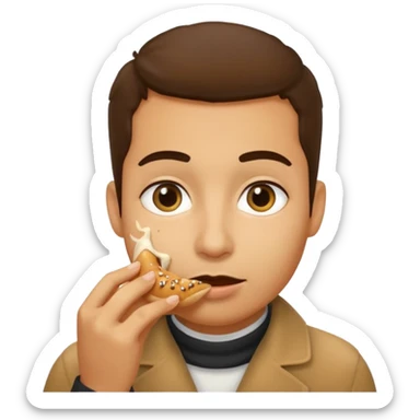 Simşt yiyen insan sticker