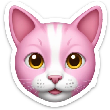 pink cat sticker
