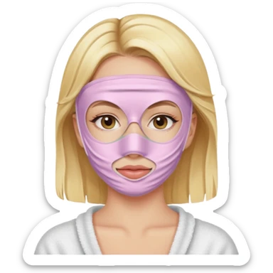 Spa mascarilla nena rubia sticker