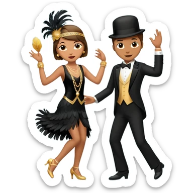 a pair of dancing jazzers sticker