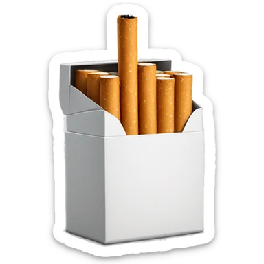 photorealistic pack of cigarettes sticker