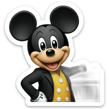 Mickey Mouse in a bar sticker