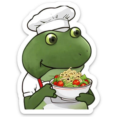 Salad with Noodle and tomato sticker