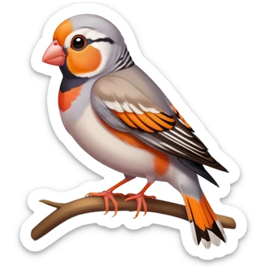 zebra finch bird sticker