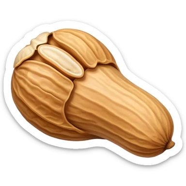 cartoon peanut with shell sticker