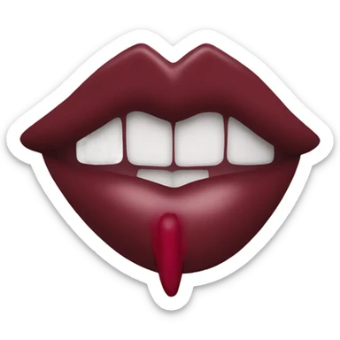 Maroon lipstick with heart sticker