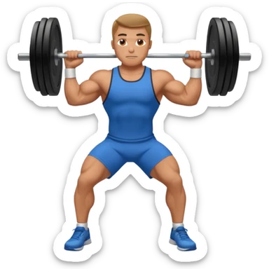 muscle man workout sticker