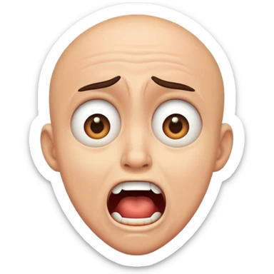 Scared cringe sticker