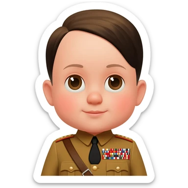 babyface Hitler sticker