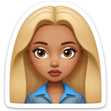 pretty bratz baddie, looking like georgia miller from ginny and georgia sticker