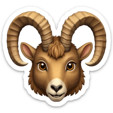 alpine ibex face sticker