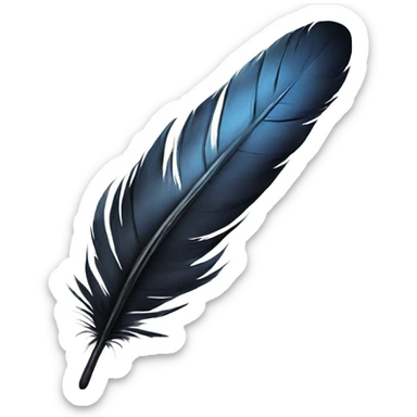 feather and ink sticker