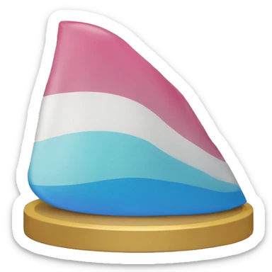 tipped scales with a trans flag sticker