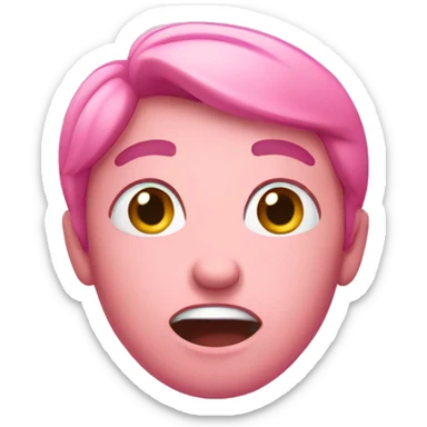 Pink Reaction Emoji sticker