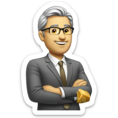 rich man buying real estate sticker