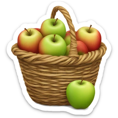 Basket of apples sticker