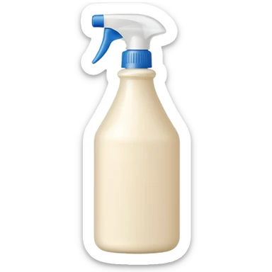 surface cleaner bottle, cream colored, white cap, without spray sticker