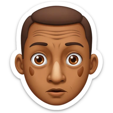 a guy with 2 brown boogers coming out of his nose sticker