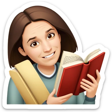 Reading book sticker