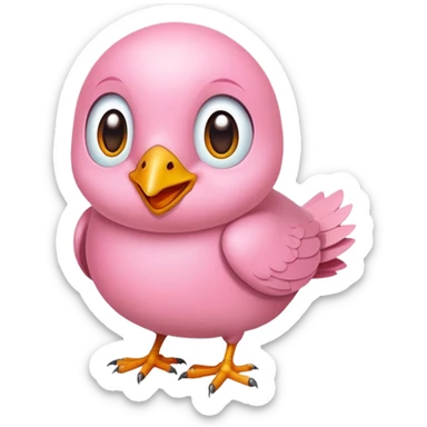 Light pink duolingo sticker