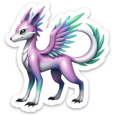 Meloetta-Sergal-Palkia-hybrid-fusion-Fakémon-creature, full body sticker