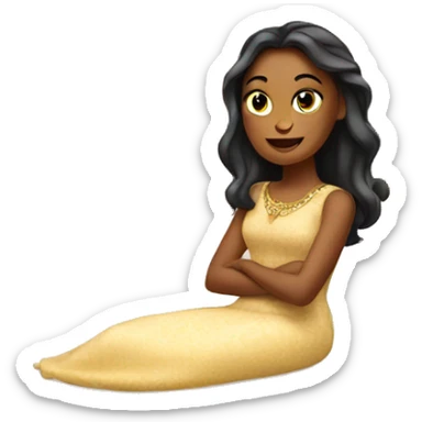 princess on a bed sticker