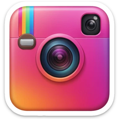 instagram with better and actual logo design sticker