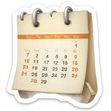 calendar sticker